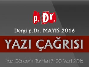 Dergi p.Dr. MAYIS 2016 Yazı Çağrısı