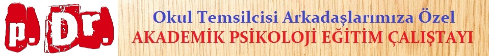 1. p.Dr. TEMSİLCİLERİ BULUŞMASI VE PSİKOLOJİ EĞİTİM ÇALIŞTAYI