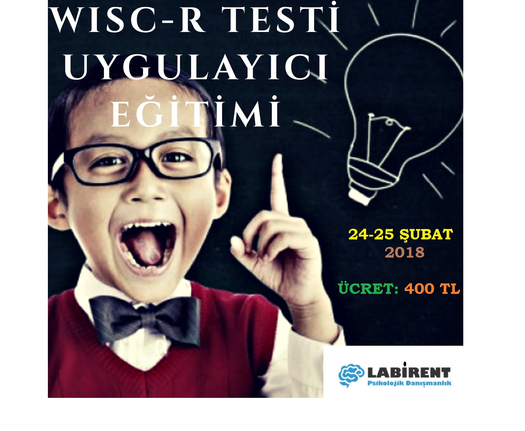 WISC-R WECHSLER TESTİ UYGULAYICI EĞİTİMİ 24-25 ŞUBAT'TA LABİRENT PSİKOLOJİDE