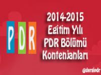 2014-2015 Eğitim Yılı PDR Bölümü Kontenjanları (PDR Bölümlerine Alınacak Toplam Öğrenci Sayısı)